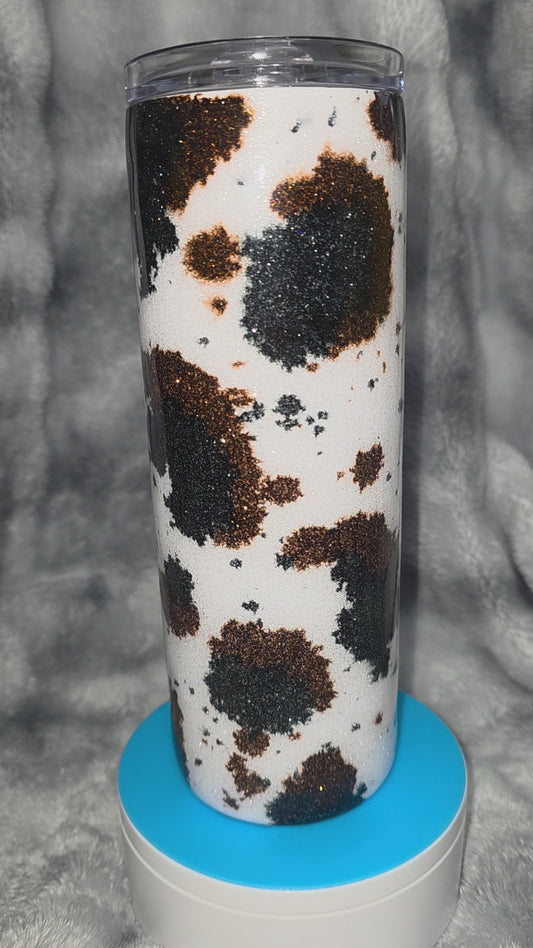 20oz cow spot tumbler