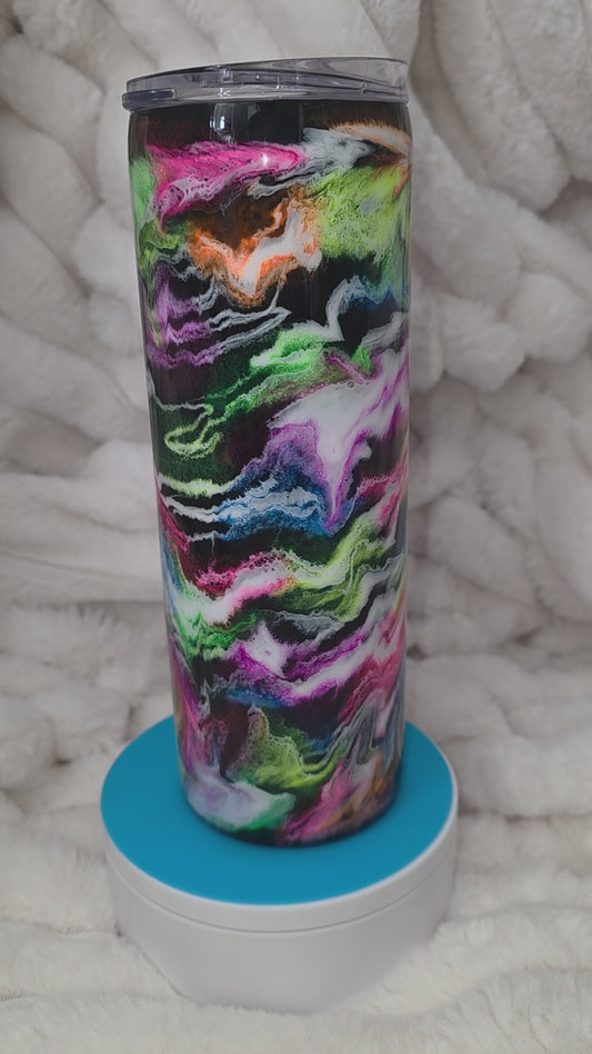 Epoxy swirl tumbler